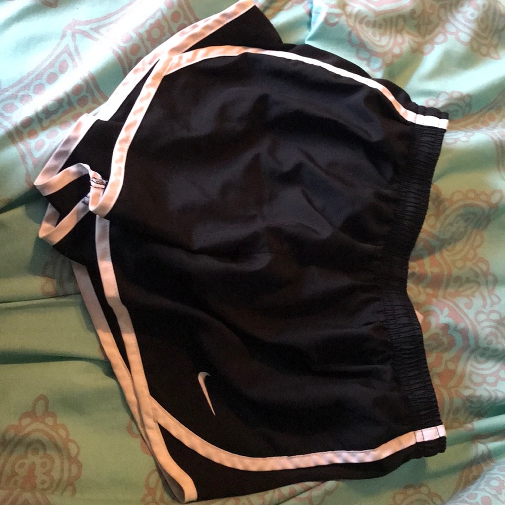 Black and white nike shorts